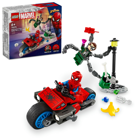 LEGO - Urmarire pe motocicleta: Omul Paianjen vs Doc Ock
