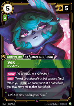 Singles Trading Card Games - Vex, Mocking (V.1 - Rare) Unleashed - Singles 055