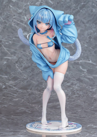 Virtual illustrator Kanzarin PVC Figure 1/6 kanzarin-chan: Cat-Eared Hoodie Ver. 26 cm [8]