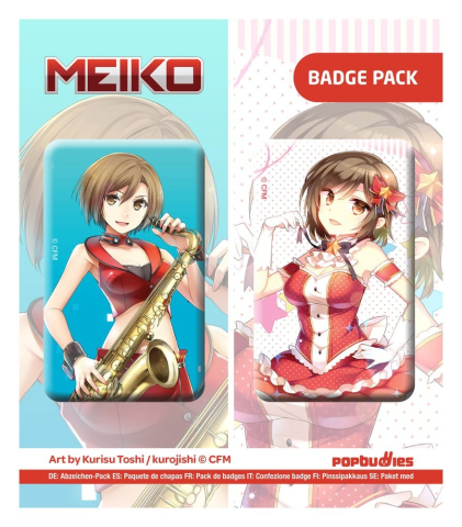 Fashion & Accessories - Vocaloid Button 2-Pack Meiko (Art by Kurisu Toshi / kurojishi)