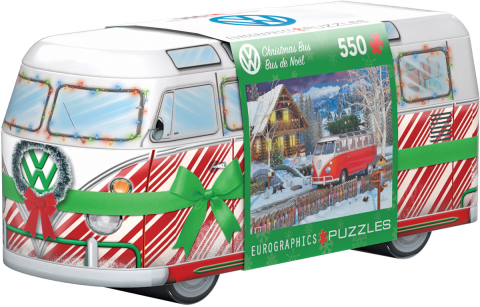 Puzzle - VW Christmas Bus Tin – Puzzle 550 piese