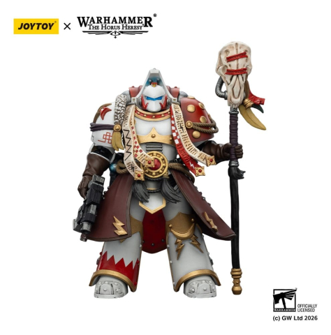 PRECOMENZI - Warhammer 40,000 Action Figure White Scars Stormseer Consulwith Force Staff and Bolt Pistol 12 cm