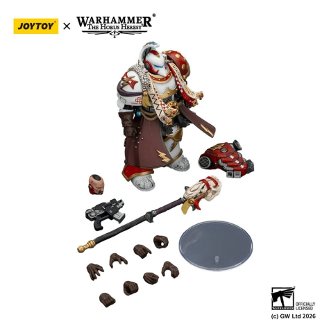 Warhammer 40,000 Action Figure White Scars Stormseer Consulwith Force Staff and Bolt Pistol 12 cm [9]