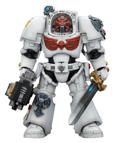 PRECOMENZI - Warhammer 40,000 Action Figure White Scars Terminator 1 with Power Sword and Storm Bolter 14 cm
