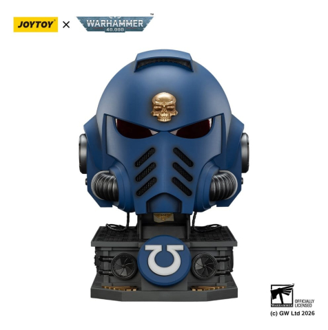 Jucarii - Warhammer 40,000 Captain MkX Helmet & Display Stand Ultramarines 44 cm