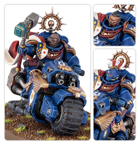 Warhammer 40,000 Space Marines Captain on Bike [3]