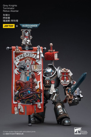 Jucarii - Warhammer 40k Action Figure 1/18 Grey Knights Terminator Retius Akantar 13 cm