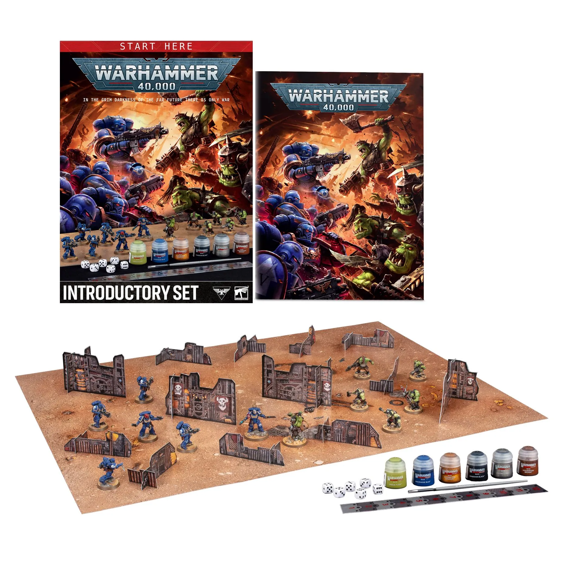 Warhammer 40K (S) - Introductory Set - Space Marines vs Orks [1]
