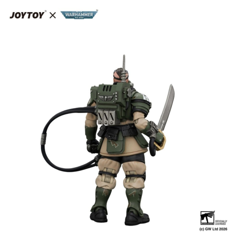 PRECOMENZI - Warhammer Action Figure Astra Militarum Kasrkin 7 with Hot-shot Laspistol and Power Sword