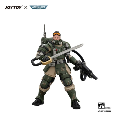 Warhammer Action Figure Astra Militarum Kasrkin 7 with Hot-shot Laspistol and Power Sword [1]