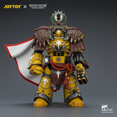 PRECOMENZI - Warhammer Action Figure Imperial Fists Lord Castellan Evander Garrius, The Tyrant of Cthonia 14 cm
