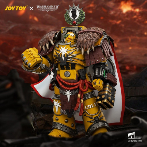 Warhammer Action Figure Imperial Fists Lord Castellan Evander Garrius, The Tyrant of Cthonia 14 cm [10]