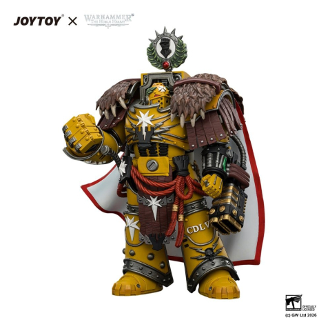Warhammer Action Figure Imperial Fists Lord Castellan Evander Garrius, The Tyrant of Cthonia 14 cm [6]