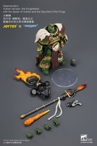 Warhammer Action Figure Salamanders Vulkan He'stan, the Forgefather 13 cm [9]