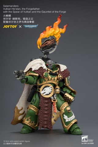 PRECOMENZI - Warhammer Action Figure Salamanders Vulkan He'stan, the Forgefather 13 cm