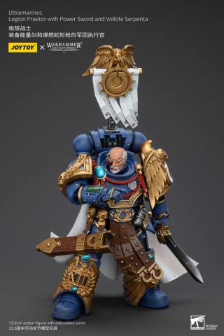Warhammer The Horus Heresy Action Figure 1/18 Ultramarines Legion Praetor with Power Sword and Volkite Serpenta 20 cm [7]
