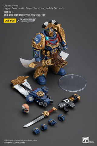 Warhammer The Horus Heresy Action Figure 1/18 Ultramarines Legion Praetor with Power Sword and Volkite Serpenta 20 cm [8]