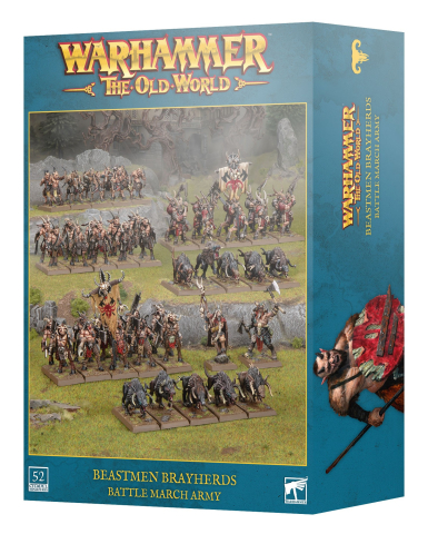 Age of Sigmar - Warhammer: The Old World - Beastmen Brayherds - Battle March Army - 52 Miniaturi