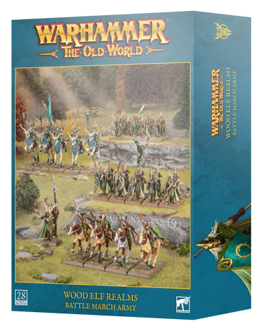 Age of Sigmar - Warhammer: The Old World - Wood Elf Realms - Battle March Army - 28 Miniaturi