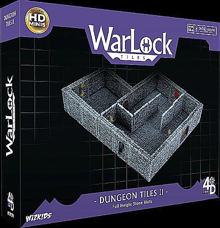 Accesorii pentru boardgames - WarLock Tiles: Dungeon Tiles II – Full Height Stone Walls