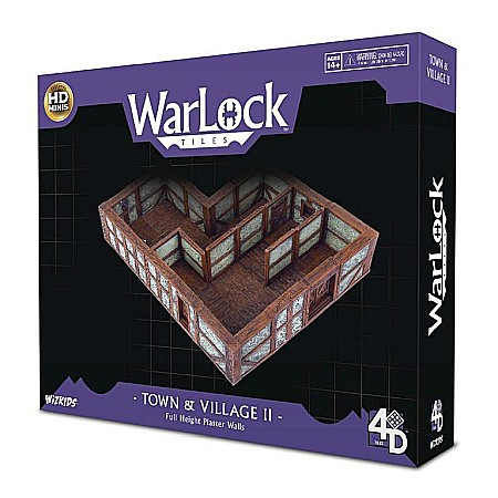 Accesorii pentru boardgames - WarLock Tiles: Town & Village II - Full Height Plaster Walls