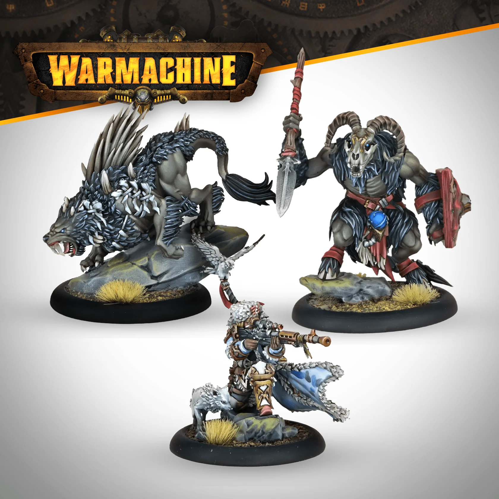 Board Games - Warmachine Battlegroup – Khador Old Umbrey (Kapitan Galina + 2 Warbeasts)