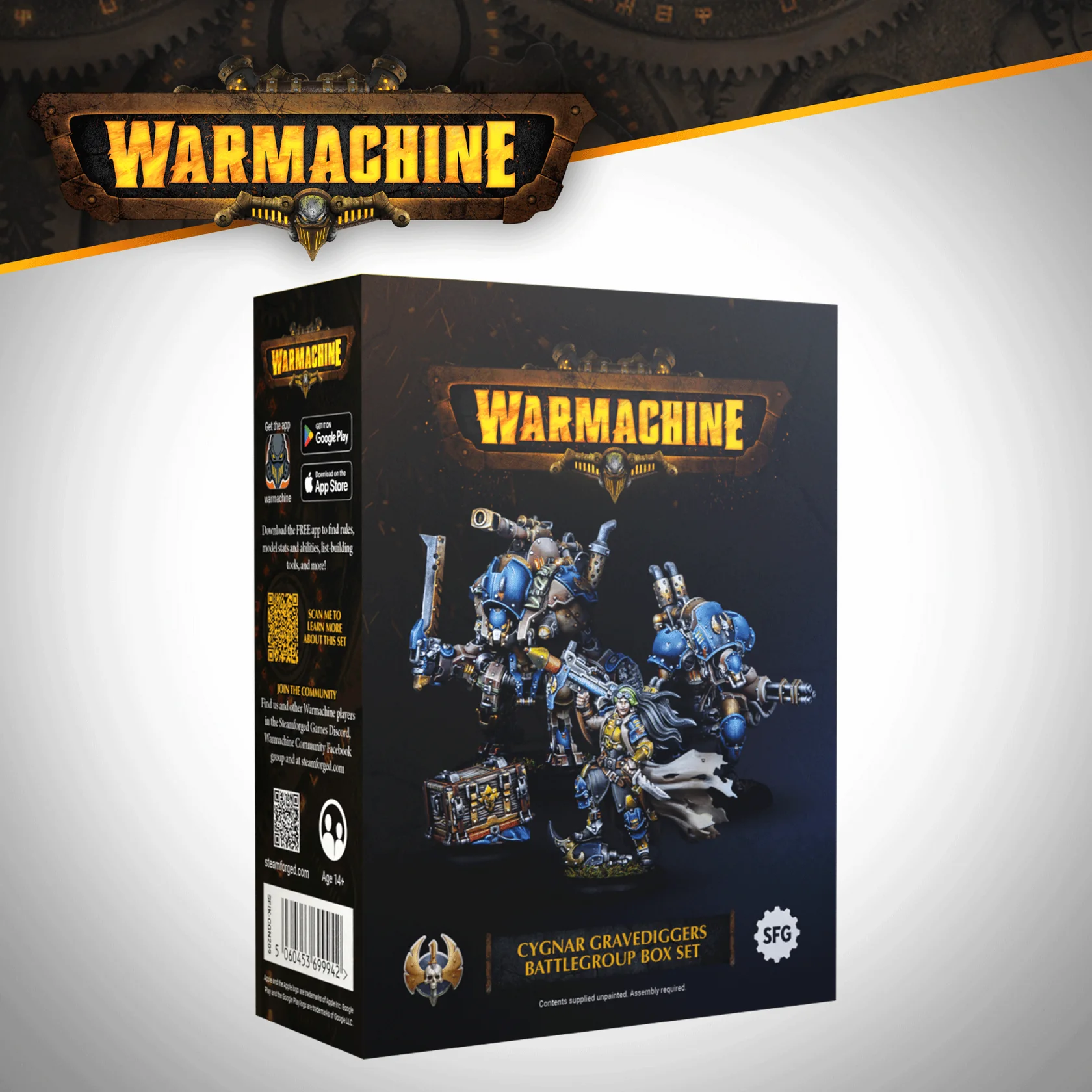 Board Games - Warmachine: Cygnar – Gravediggers Battlegroup Box (Starter cu Warjacks)