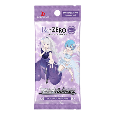 Trading Card Games - Weiss Schwarz Re:ZERO Vol. 3 Booster Pack - 8 Carti