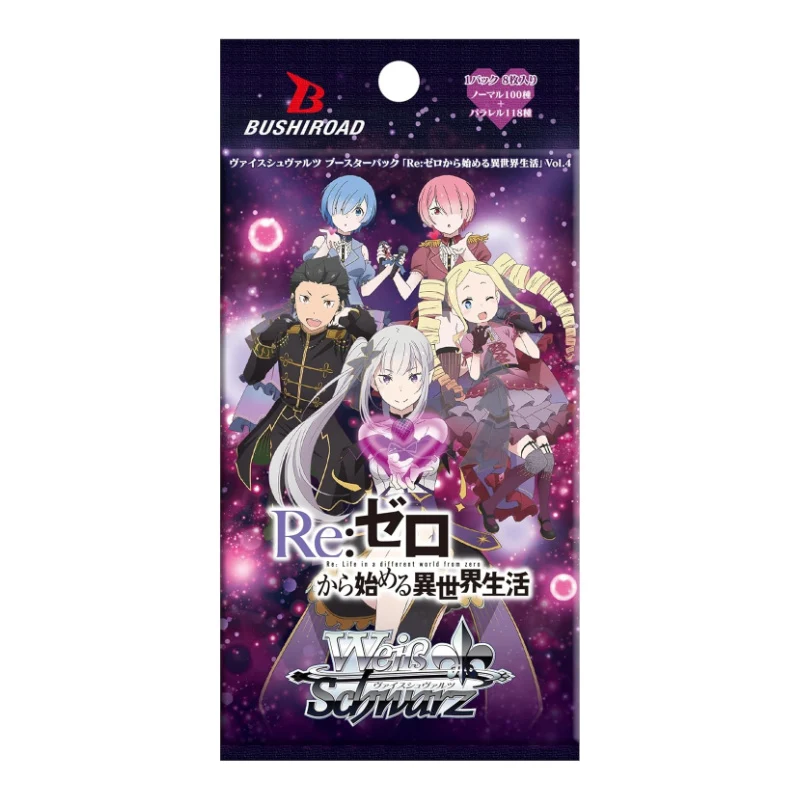 Trading Card Games - Weiss Schwarz Re:Zero Vol. 4 – Booster Pack 8 Carti, Japoneza