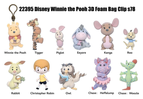 Winnie the Pooh 100th Anniversary 3D PVC Bag Clips Series 78 Blind Bag Display (24) (Flocked) [1]