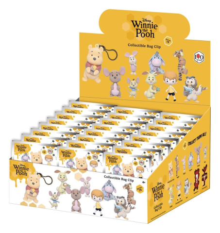 Winnie the Pooh 100th Anniversary 3D PVC Bag Clips Series 78 Blind Bag Display (24) (Flocked) [2]