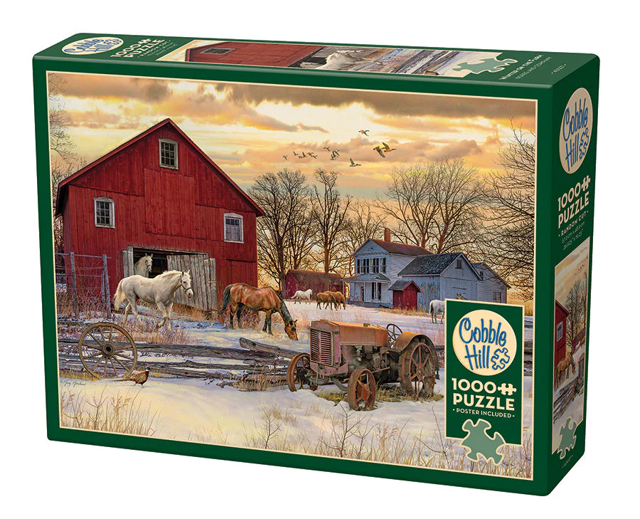Puzzle 1000 piese - Winter on the Farm – Puzzle 1000 piese