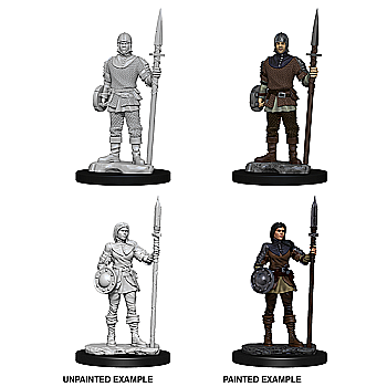 Board Games - WizKids Deep Cuts Unpainted Miniatures - Guards