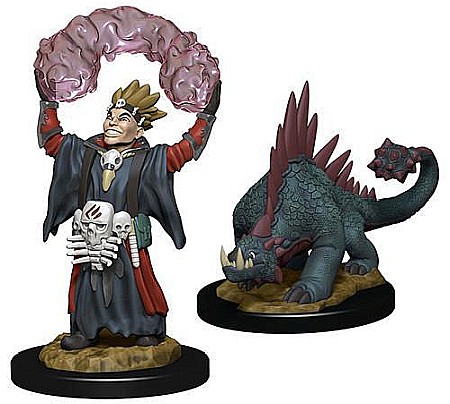 Accesorii pentru boardgames - Wizkids Deepcuts - Wardlings: Boy Warlock & Lizard