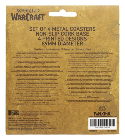 World of Warcraft Coaster 4-Pack Printed Metal [5]