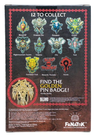 World of Warcraft Mystery Pin Badges Horde Blind Box Display (12) [13]
