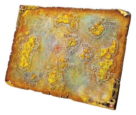 Collectibles - World of Warcraft Replica Metal Map of Azeroth Limited Edition 12 x 18 cm