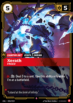 Singles Trading Card Games - Xerath, Freed Unleashed - Singles 026