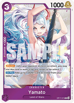 Singles Trading Card Games - Yamato (OP17-074) The World’s Strongest Warriors - Singles FOILED