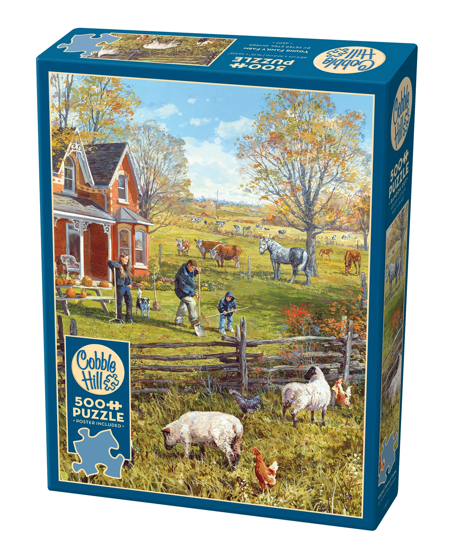 Puzzle 500 piese - Young Family Farm – Puzzle 500 piese