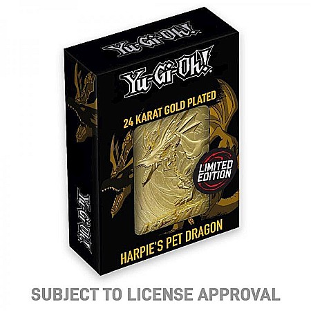 Yu-Gi-Oh! - Yu-Gi-Oh! Limited Edition 24k Gold Plated Harpies Pet Dragon Metal Card