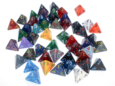 Noutati - Zar D4 Speckled Chessex – culoare aleatorie (bucata)