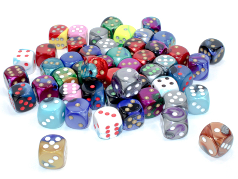 Board Games - Zar D6 Chessex Gemini 16mm cu Puncte – Vanzare la Bucata