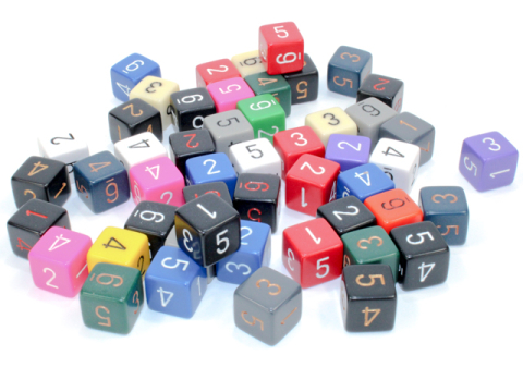 Noutati - Zar D6 Opaque Chessex – culoare aleatorie (bucata)