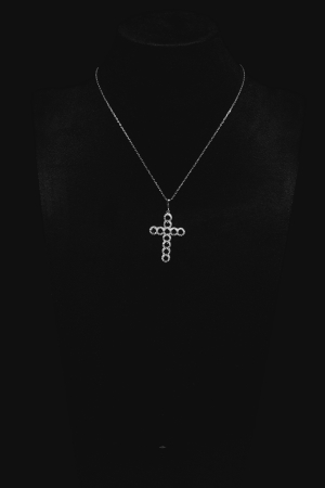 COLIERE - Colier cu pandantiv Cruce Black