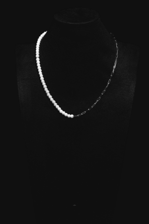 COLIERE - Colier “Pure Contrast” din Argint 925 & Perle – Leyla’s Brilliance