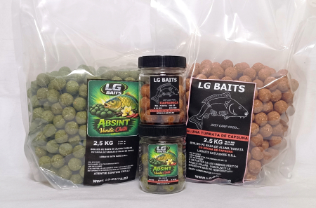 Boiliesuri de nădit - PACHET COMBO 5 KG ABS & CAPSUNICA
