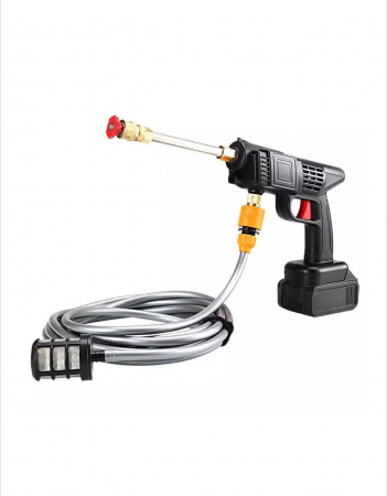 Aparat de Spălat cu Presiune, 2 Acumulatori 48V, Pistol cu 3 Moduri, 30 Bari, Recipient Spumă, Filtru și Duze Incluse [1]