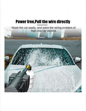 Aparat de Spălat cu Presiune, 2 Acumulatori 48V, Pistol cu 3 Moduri, 30 Bari, Recipient Spumă, Filtru și Duze Incluse [2]