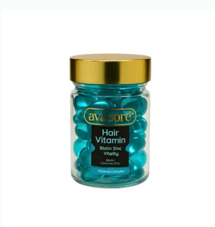 INGRIJIRE & FRUMUSETE - Avadoré Hair Vitamin – Biotin Zinc Vitality | Ser revitalizant pentru păr (30 capsule) – Păr mai puternic și sănătos